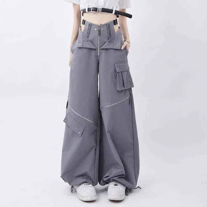 American Individualized Spicy Girl Hollow Out Workwear Pants
