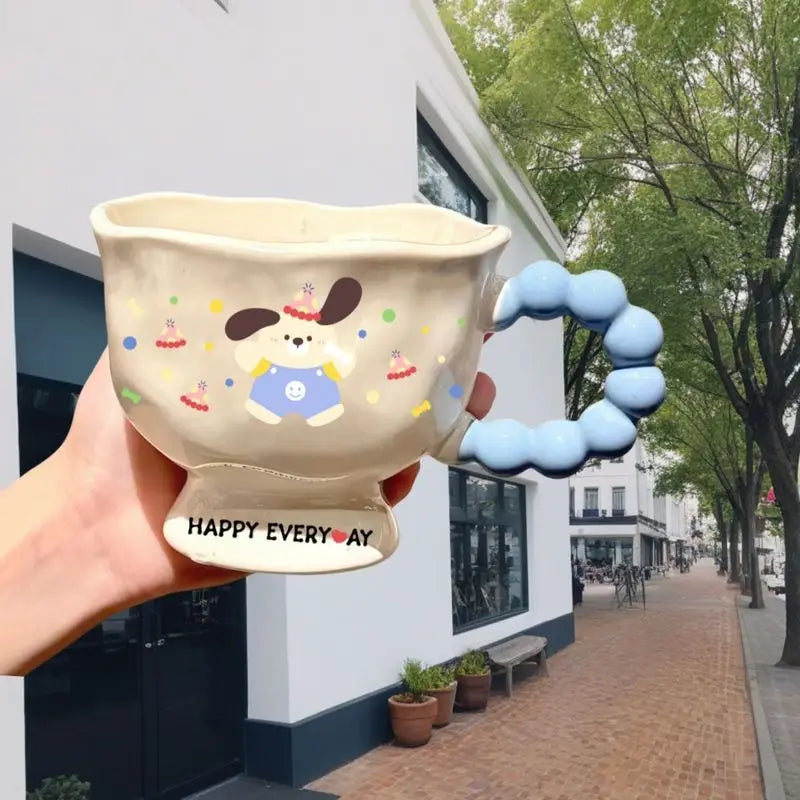Cup Cartoon High Looks Puppy Bunny Mug Ceramic Cup Couple Water Cup
