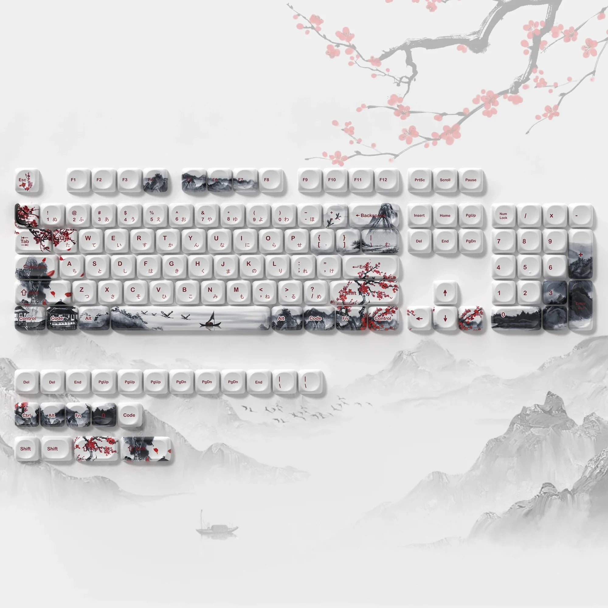 Pink Cat Dye Sublimation PBT Keycaps 136 Keys MOA Profile Keyboard Keycaps