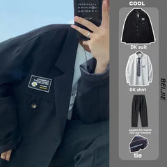 Western-style Suit Korean Trendy Punk Style Three-piece Set Jacket Dakka Uniform Casual Scene