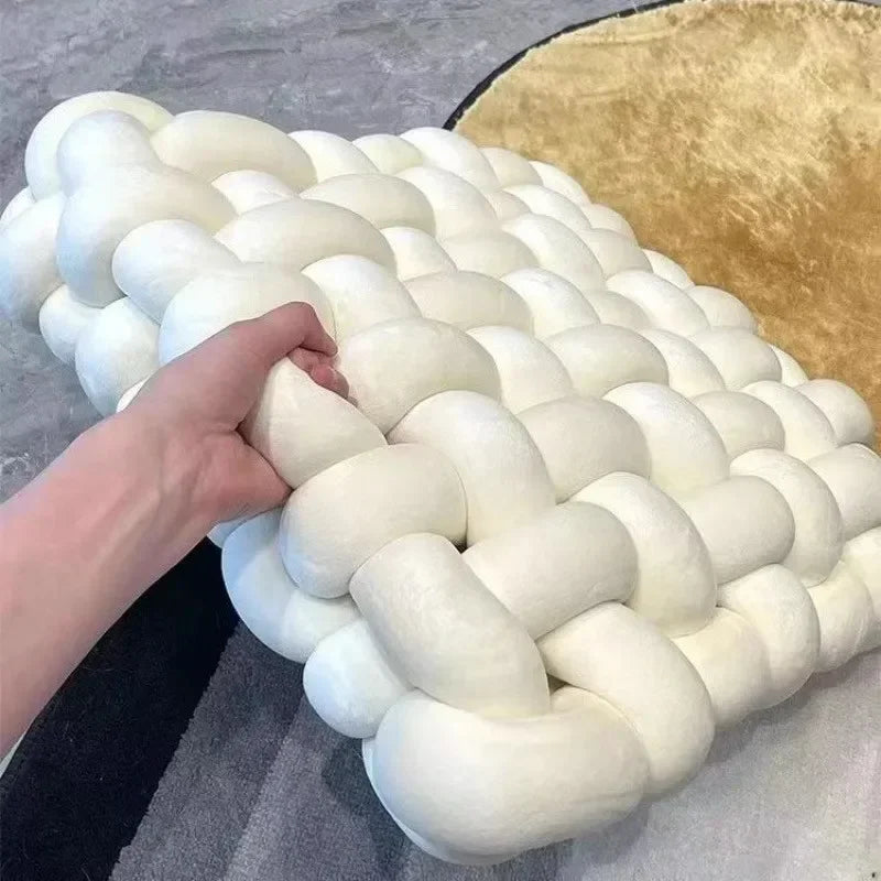 Square Knot Stuffed Cushion Nordic Pillow Decorative Plush Pillow Office Sleeping Floor Windowsill Back Cushion Decor