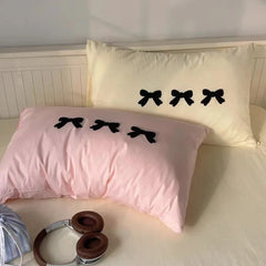 Plaid Bow Knot Pillowcase Korean Y2ks Blackpink Dakimakura Sleeping Pillows Cover Bedroom Decoration Girl Gifts