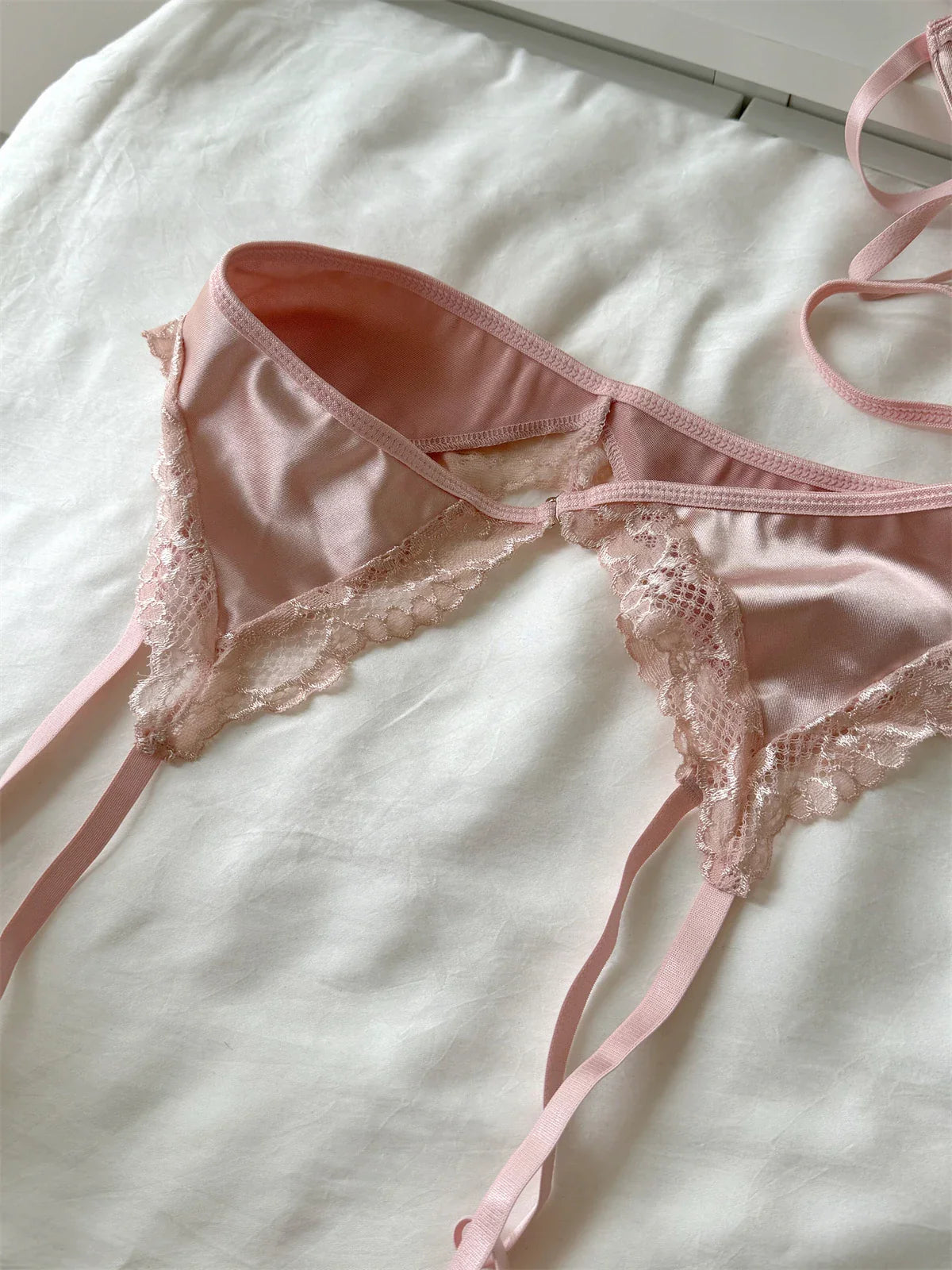 Satin mesh lingerie ultra-thin women large breast Underwear