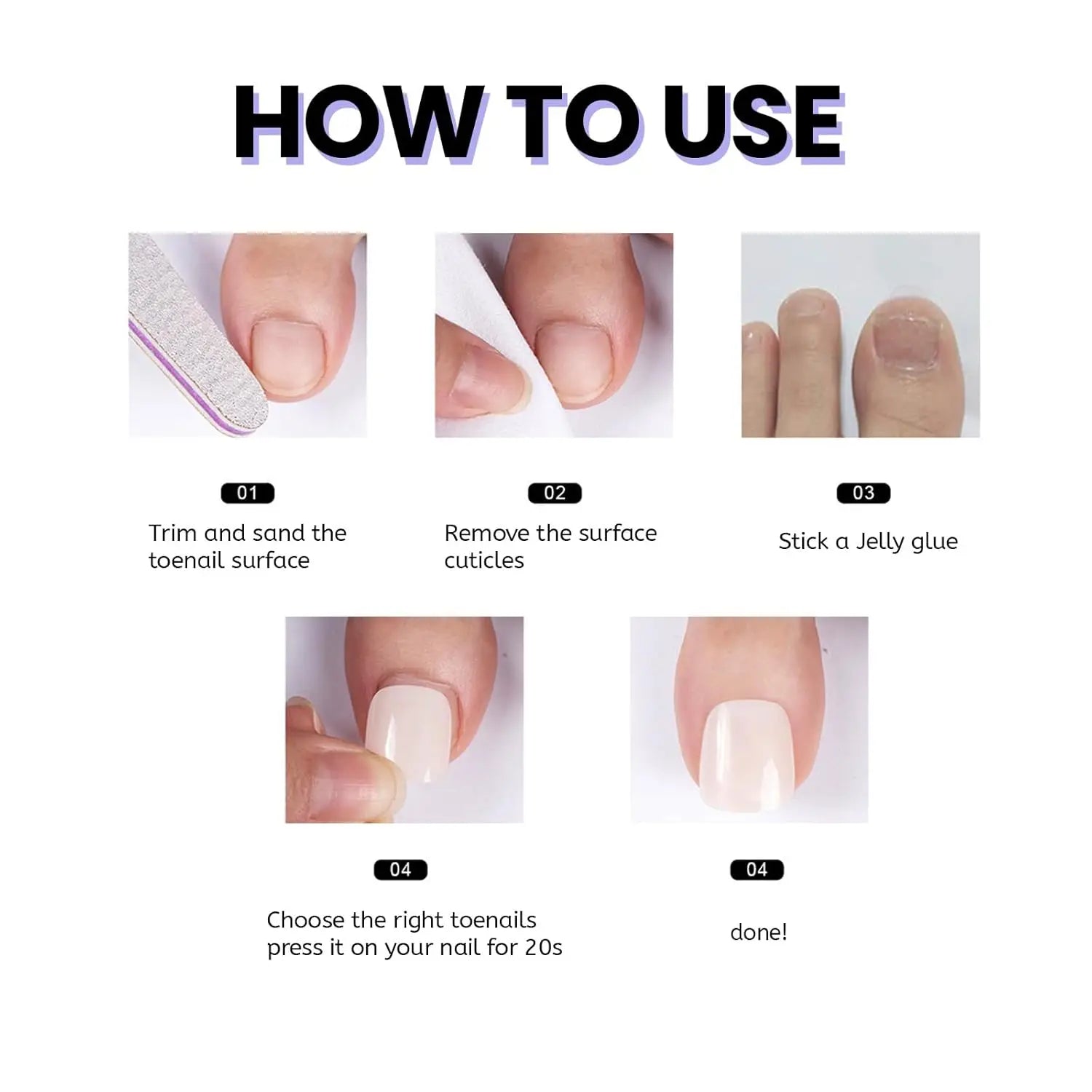 120pcs/Box 9 Styles French Fake Press On Toenails Short Square Nude Pink French Glossy False Toe Nail Full Cover Toe Tips