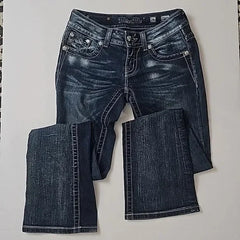 Vintage Blue Baggy Jeans High Waist Slim Flared Trousers Gothic Jeans Y2K Harajuku Hip Hop Pocket Embroidery Denim Pants