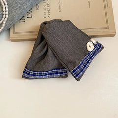 Korean Fabric Plaid Triangular Hair Claw Clips