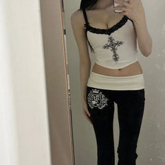 Y2K girl slim fit tank top, European