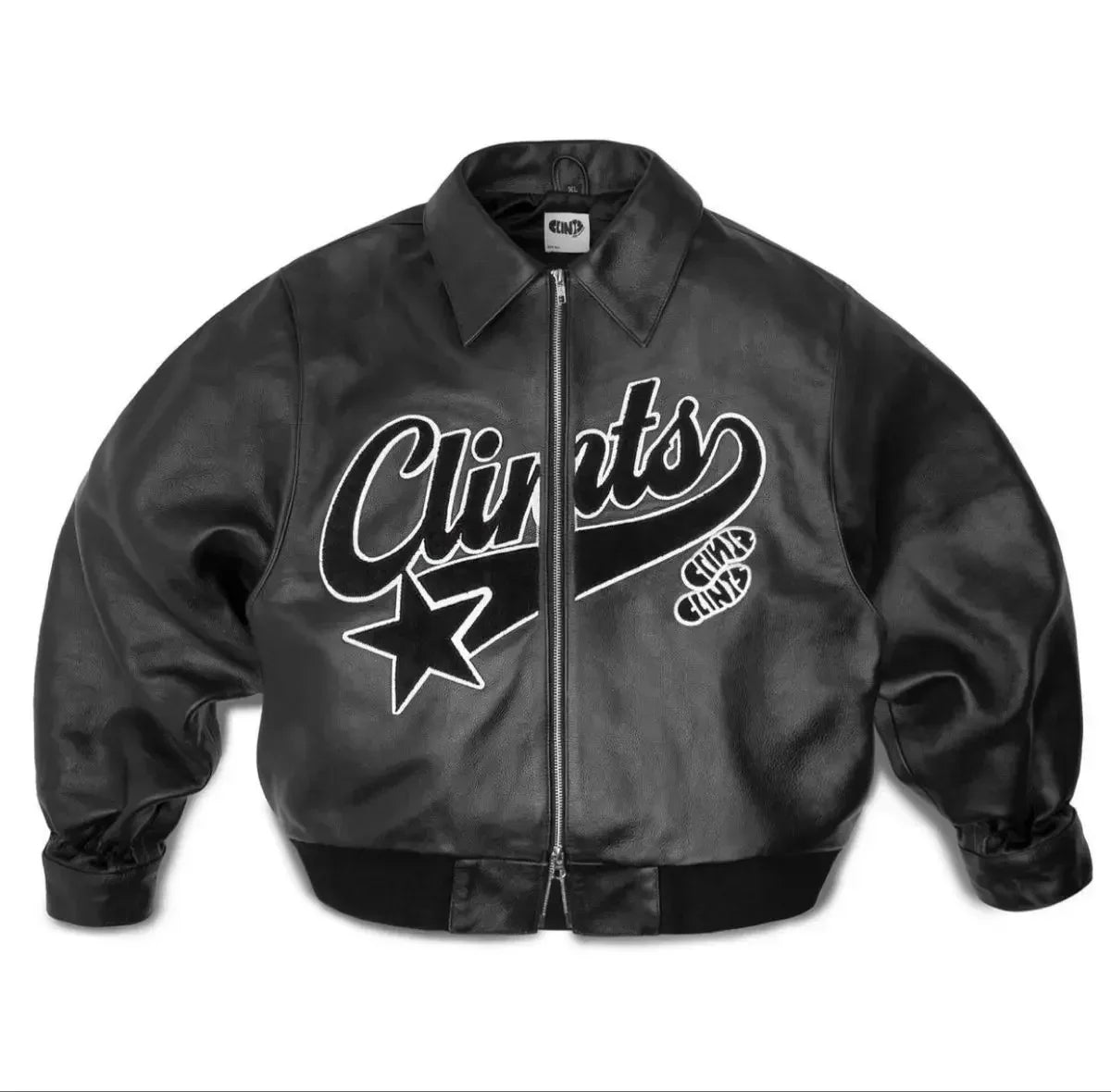 Y2k Gothic Punk Leather Jacket Hip Hop Punk Pattern Embroidered Motorcycle Jacketable