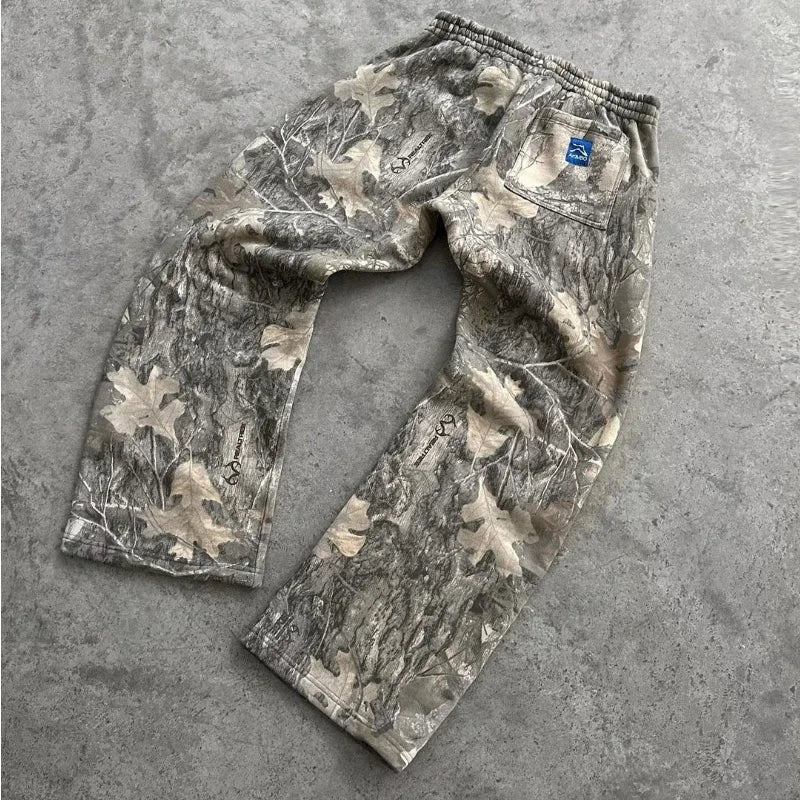 Y2K pants Harajuku vintage Camouflage Pattern Baggy Casual Sweatpants Hip Hop gothic wide leg trousers streetwear