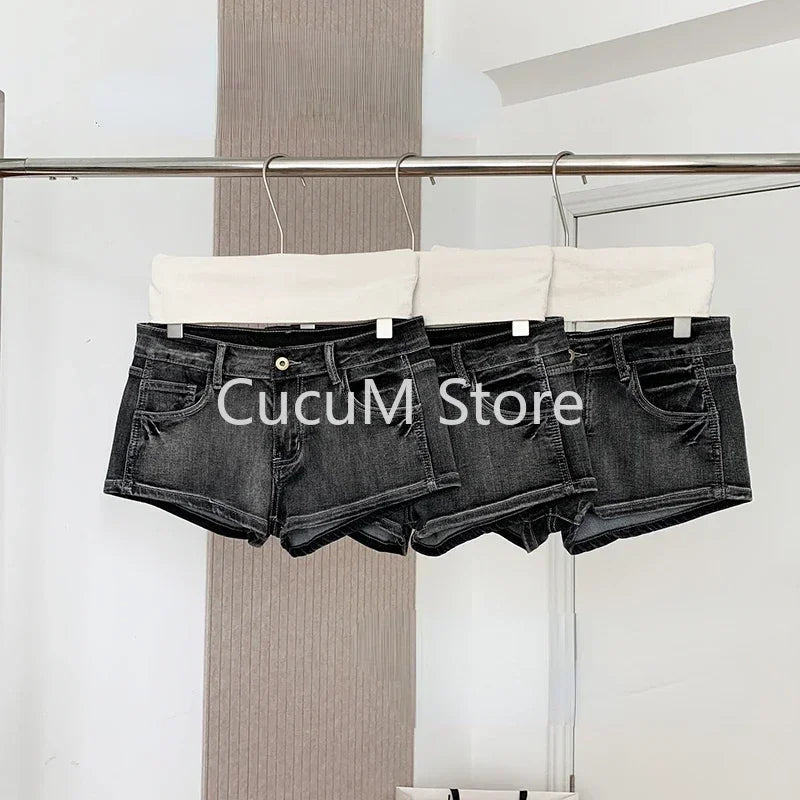 Harajuku jeans Shorts y2k Grunge Vintage streetwear beach jorts clothes 2000s Denim Pants Japanese