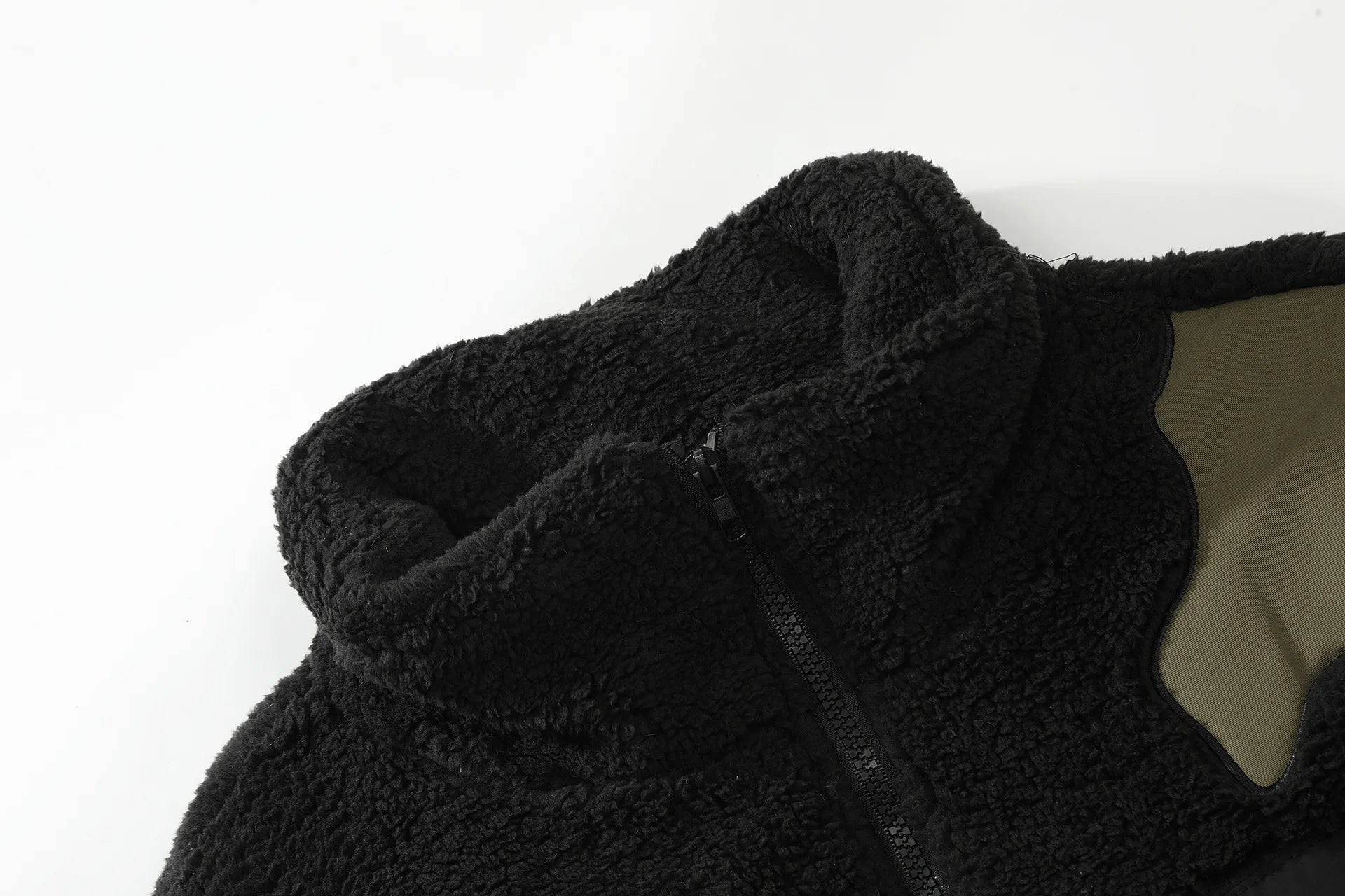Street Retro Stand Up Collar Loose Oversize Lamb Wool Cotton Coats