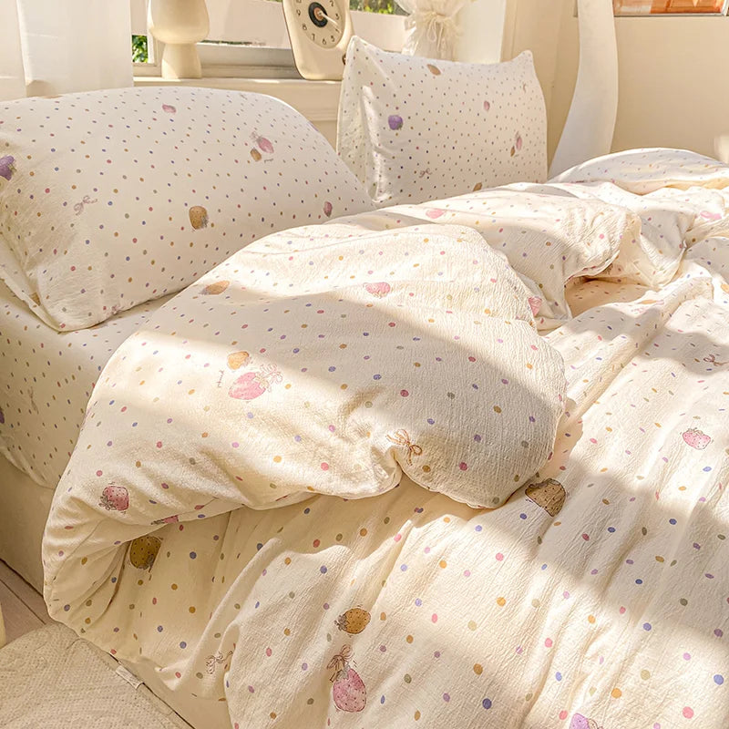 Floral Style Duvet Cover Breathable Quilts Cover Single/Double/Queen Size Comforter Cover Home Bedding (Pillowcase Need Order)