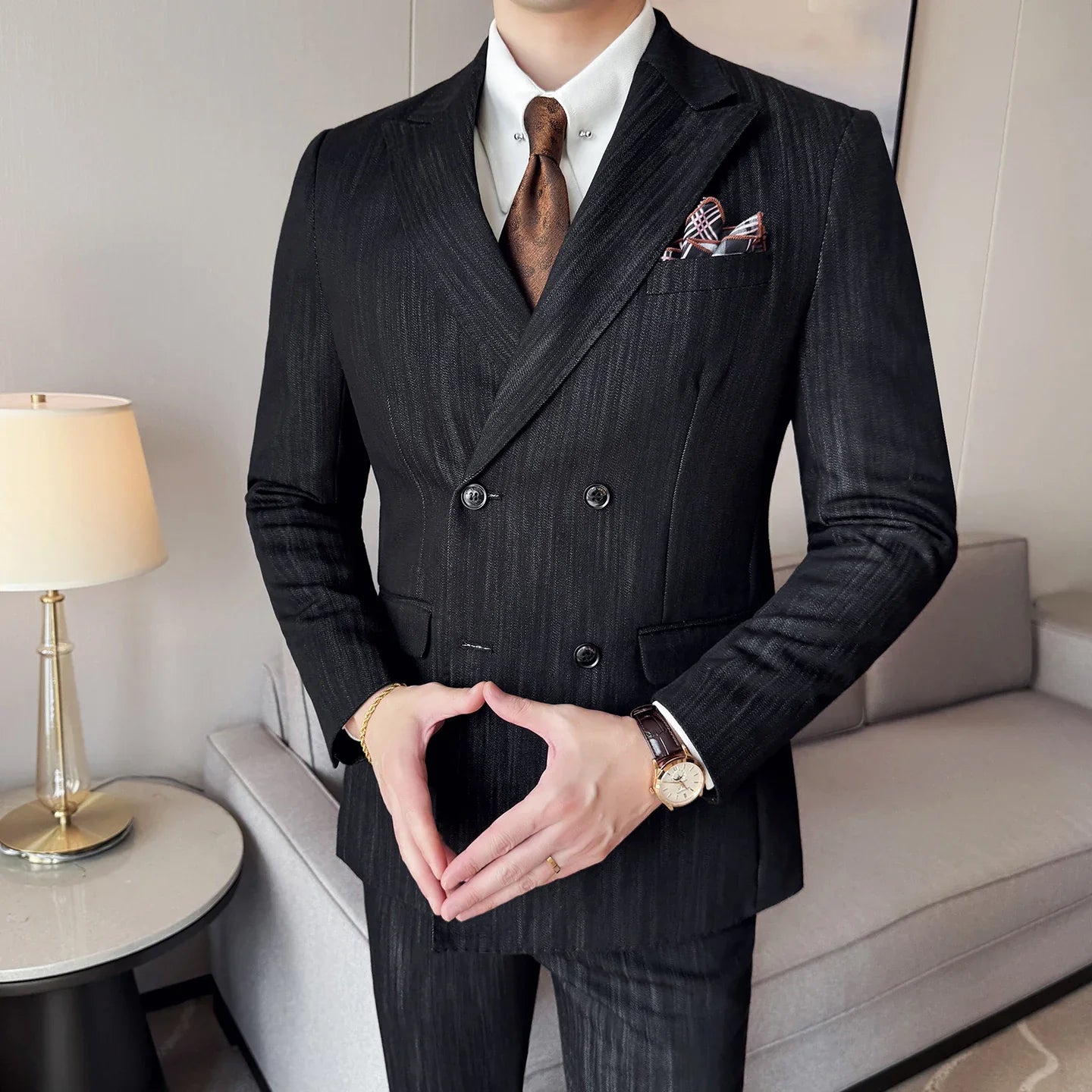 Business Clothing groom suit Wedding suit 3 Piece jacket vest pantsHigh-end business suit set dress
