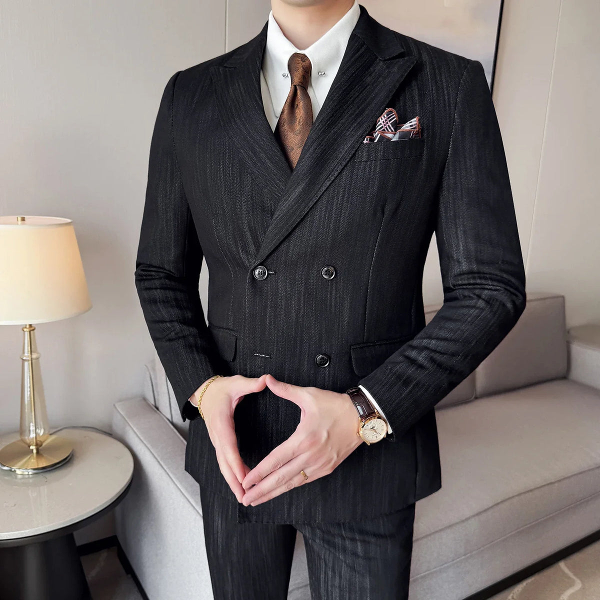 Business Clothing groom suit Wedding suit 3 Piece jacket vest pantsHigh-end business suit set dress