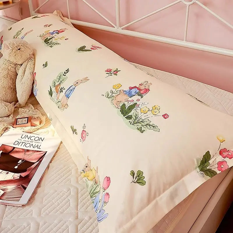 100% Cotton Pillow Cover Comfortable Pillow Case 90/120/150/180cm Long Bedside Cushion Cover Sweet Girl Pillow Covers Decorative