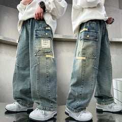 Design Children Relaxed Fit Straight Leg Cargo Jeans