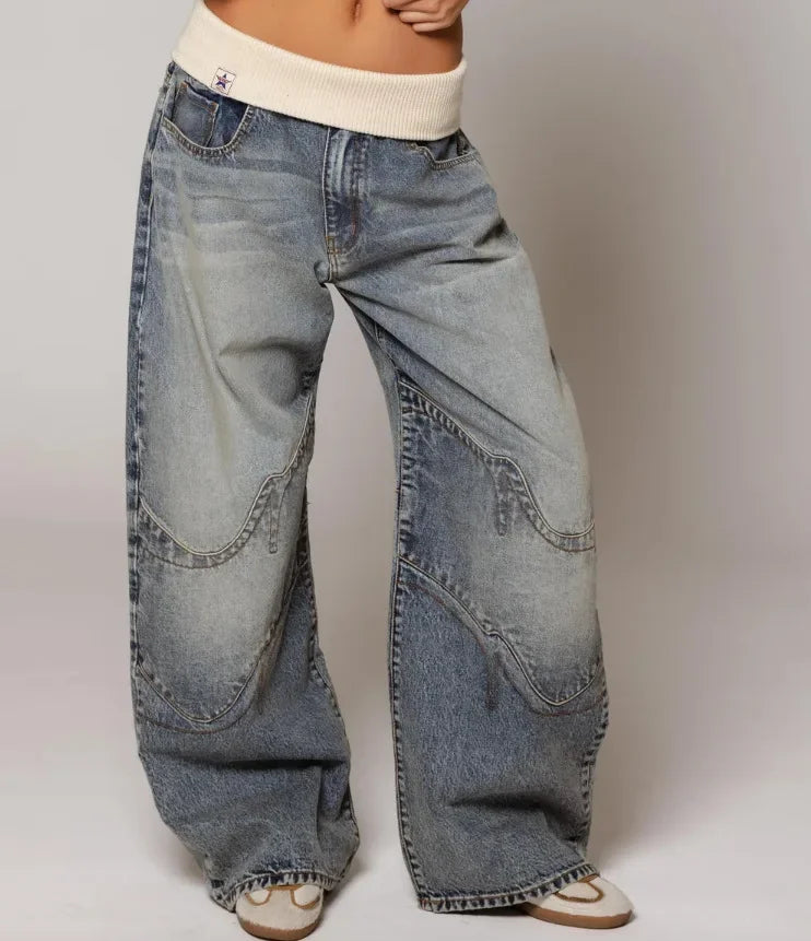 Hip Hop Splice Basics Retro Jeans