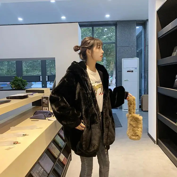 plush jacket American log warm jacket