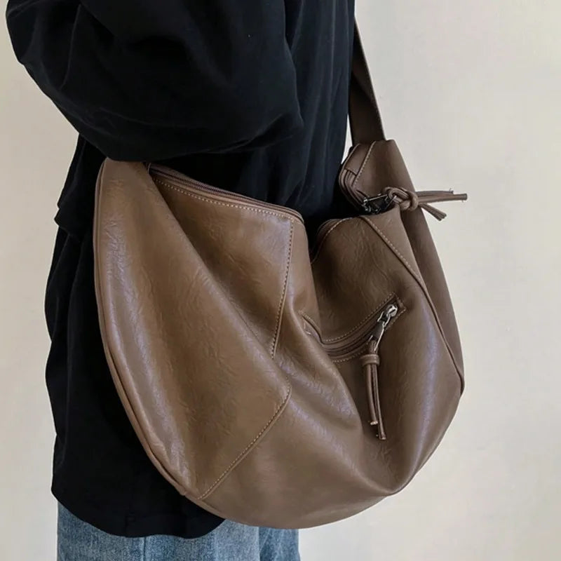 Stylish Dumpling Shaped PU Crossbody Bag