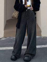 Ropa Y2K Vintage Striped Wide Leg Baggy Jeans Pants