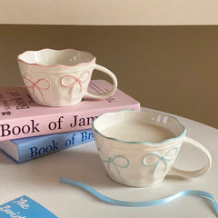 1Pc Bow Ceramic Mug, Exquisite