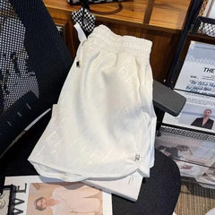 Elastic Waist Five-Quarter Length Shorts Casual Loose Slimming Sporty Versatile Long Pants