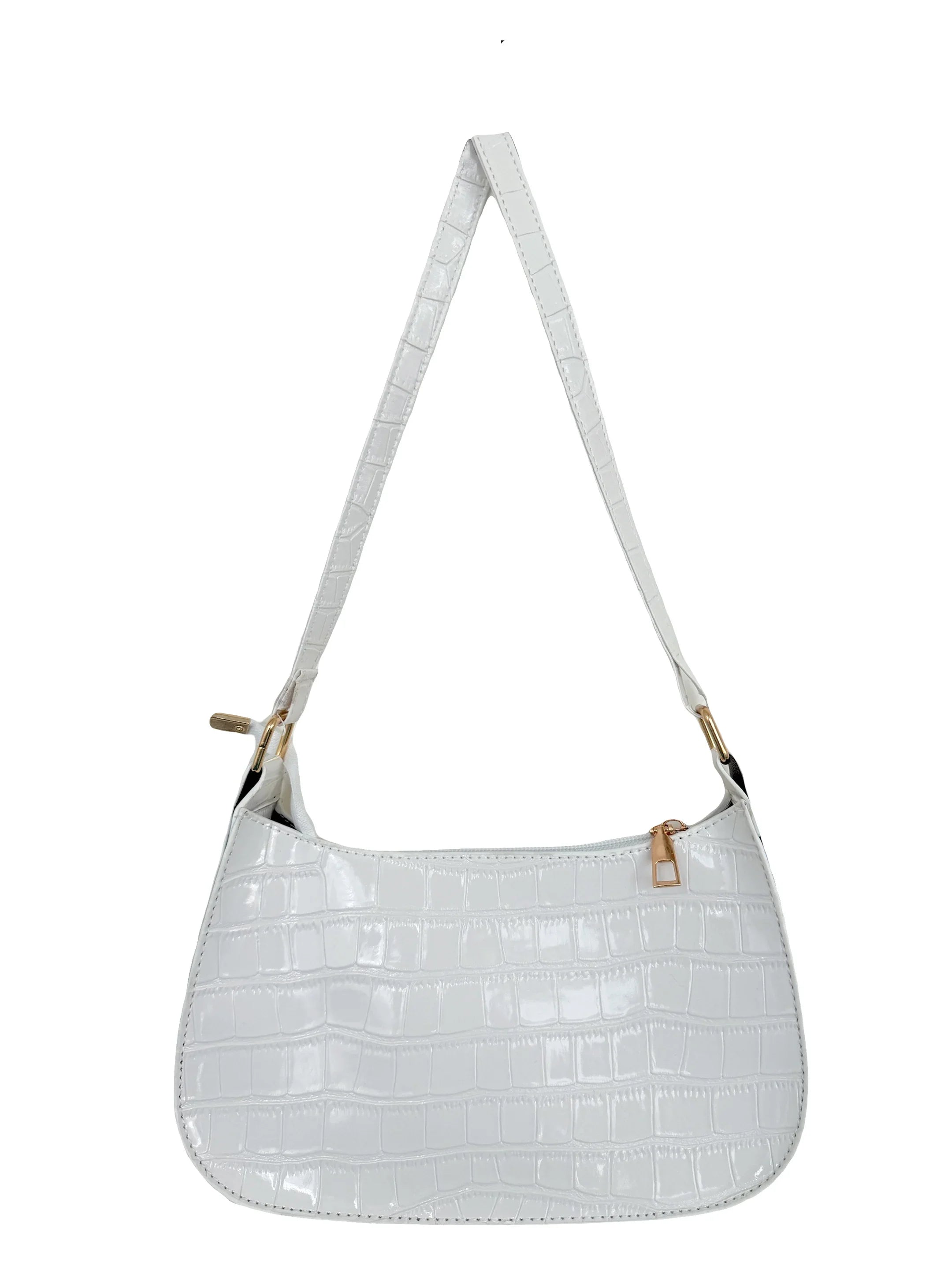 Vintage Patent Leather Shoulder Bag Handbags Casual Designer Hobos Underarm Bag