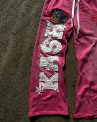 American Y2k Sweatpants Gothic Harajuku Vintage Letter Patch Loose Casual Pantsable High Waisted Jogging Pants