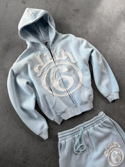 Vintage Hip Hop Letter Embroidery Zipper Hoodie Streetwear Sports Washed Loose Coat Y2K Punk Couple Hoodie Sweatshirt