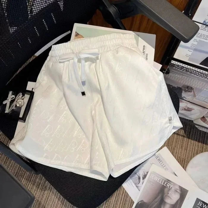 Elastic Waist Five-Quarter Length Shorts Casual Loose Slimming Sporty Versatile Long Pants