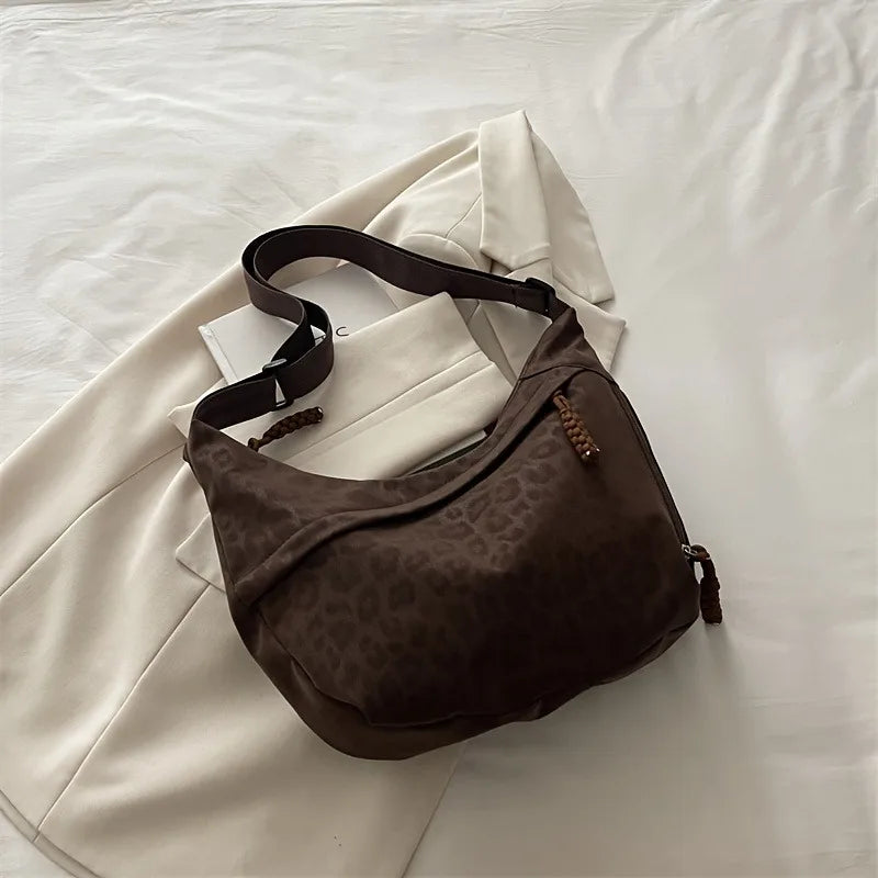 1pc Leopard Print Crossbody Bag