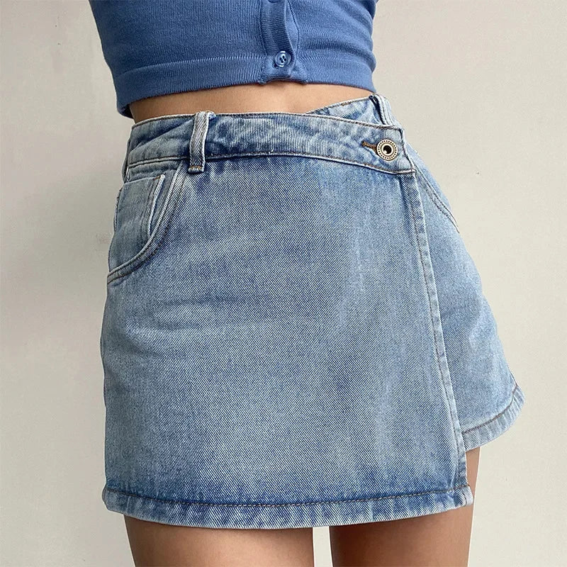 High-waisted Slimming Denim Skirt