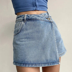 High-waisted Slimming Denim Skirt