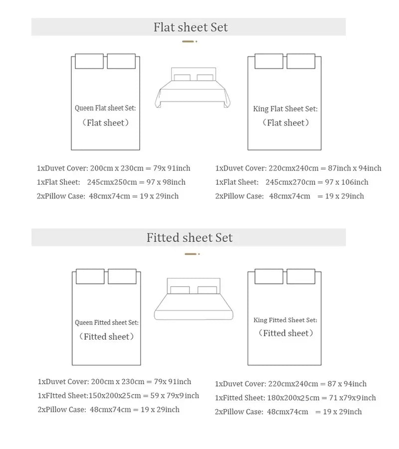 Double-layered Ruffles Lace Bow Princess Bedding Set Cotton Linen Blend Duvet Cover Set Flat/Fitted Bed Sheet Pillowcases 4Pcs