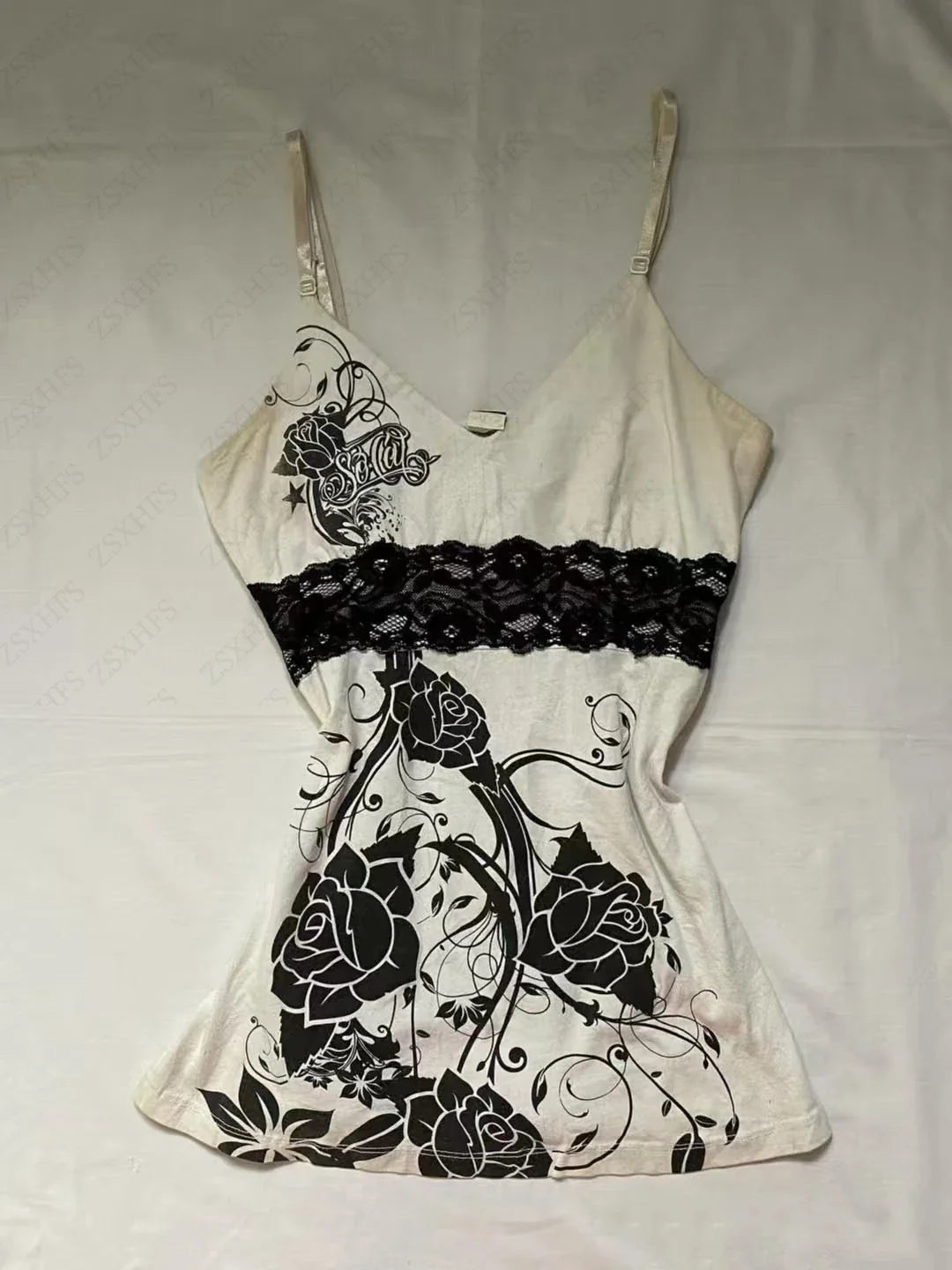 Crop Top T shirts Vintage Clothes T shirt Slim Harajuku Floral Tee Streetwear Sweet Girl Bandage Y2k Tops