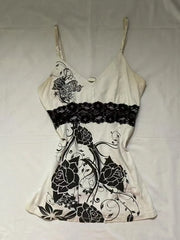 Crop Top T shirts Vintage Clothes T shirt Slim Harajuku Floral Tee Streetwear Sweet Girl Bandage Y2k Tops
