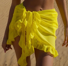 Bestwayclox Ruffle Bikini Cover Ups Short Skirt