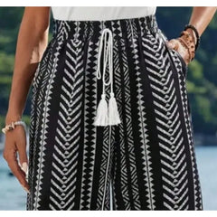 Plus Size 1XL-5XL Striped Printed Casual