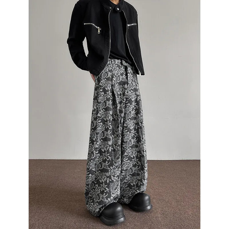 pants Pattern Baggy Casual Sweatpants Hip Hop gothic wide leg trousers streetwear trend