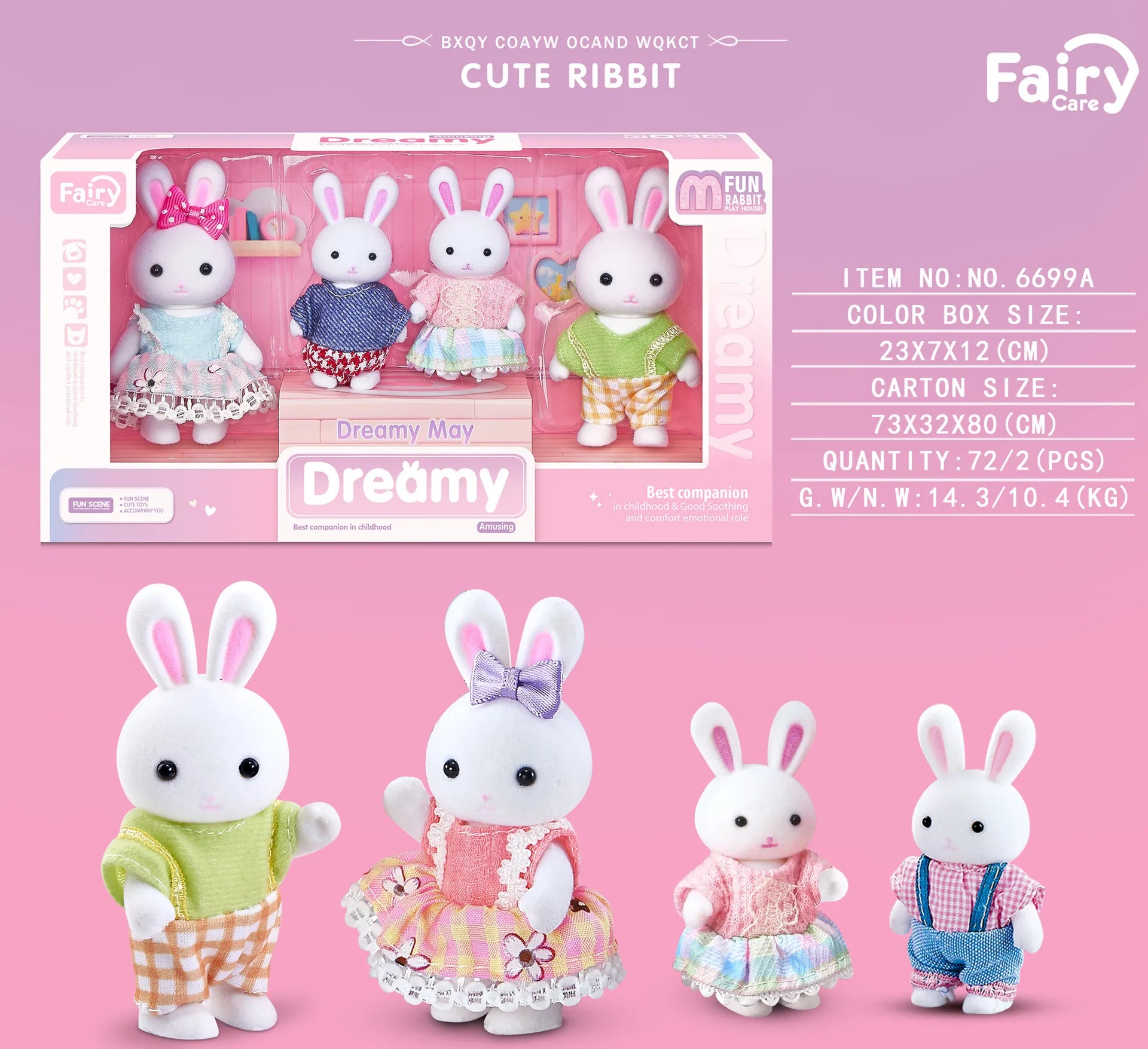 Little Rabbit Bedroom kitchen outdoor gamesLovely Scene Play Toys Simulation Modelling Children Birthday Easter Gift