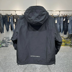 Long Sleeve Hooded Jacket Casual Outerwear with Zipper Pockets Outdoor Work Jacket Bomber Baseball Jacket
