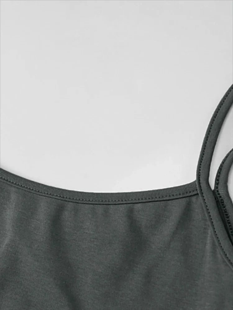 Simple Temperament Suspender Long Backless Slim Waisted Sweet