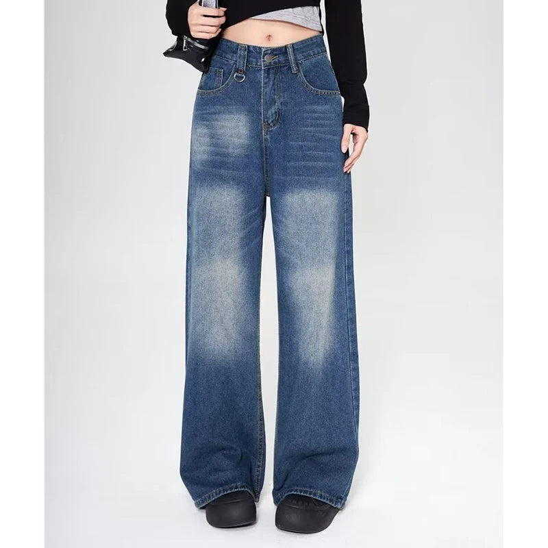 Baggy Jeans Unisex Vintage American Style Straight Wide Leg Denim Pants Brand Sale Casual Trousers
