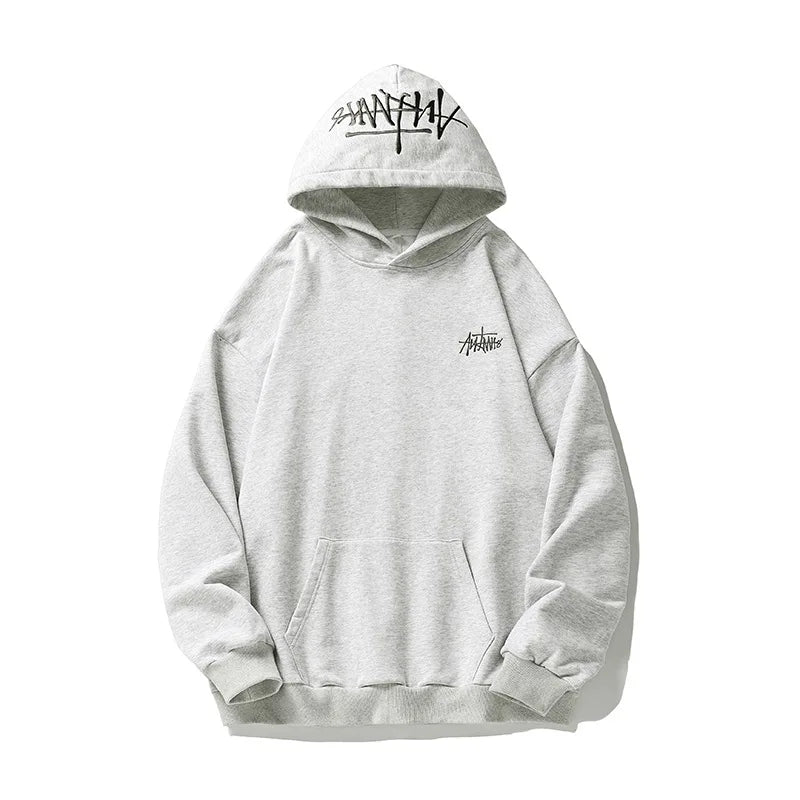 400G Heavy Thick Letter Embroidered Hoodies