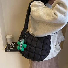 Bag Korean Version Sweet Girly Style Shoulder Bag Casual Bubble Dumpling Bag Fold Cloud Bags Exquisite