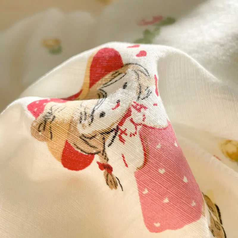 Korean Flowers Bedding Set Kids Twin Full Queen Size Soft Bed Flat Sheet Duvet Cover Set Pillowcases Simple Bed Linen