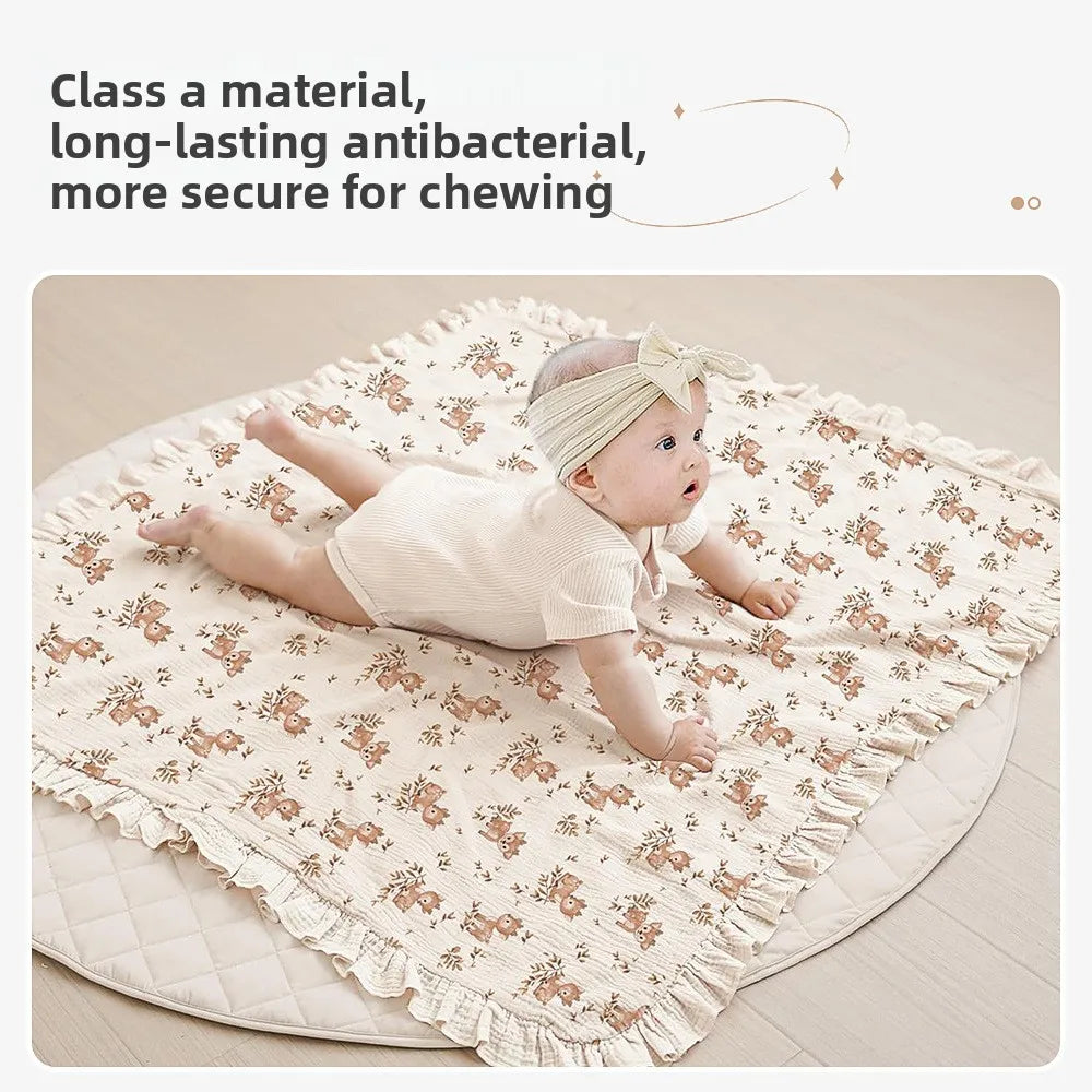 Ruffle Baby Blanket Cotton Swaddle Newborn Wrap Flower Muslin Receive Blankets Stroller Cover