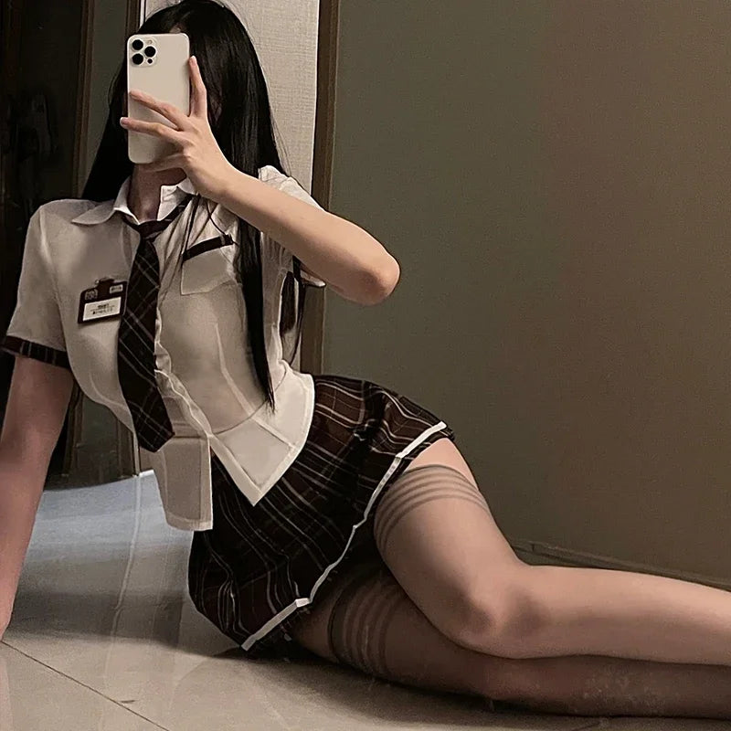 Schoolgirl Cosplay Sexy Lingerie