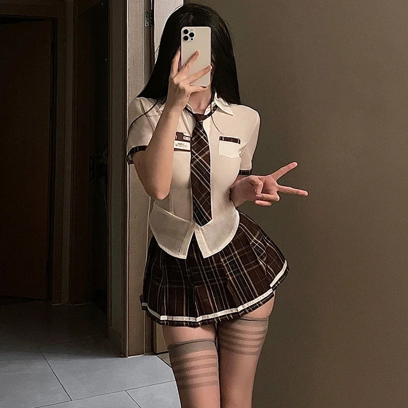 Schoolgirl Cosplay Sexy Lingerie