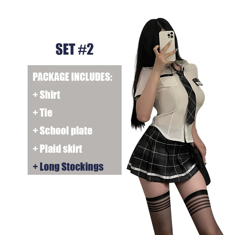 Schoolgirl Cosplay Sexy Lingerie